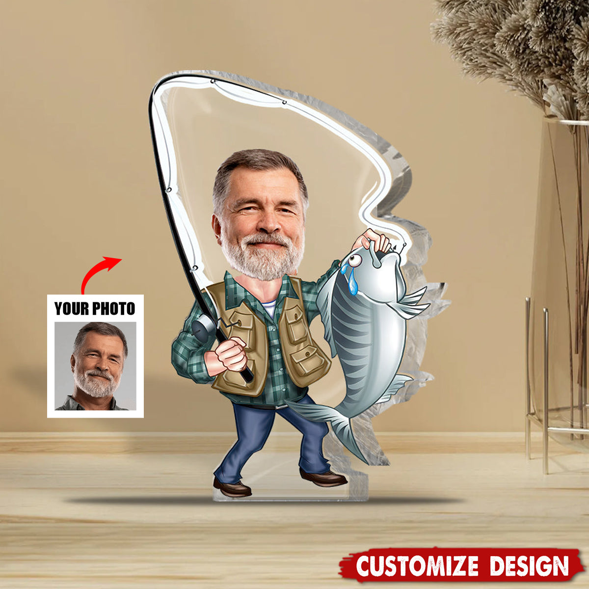 Love Fishing - Personalized Fishing Acrylic Plaque