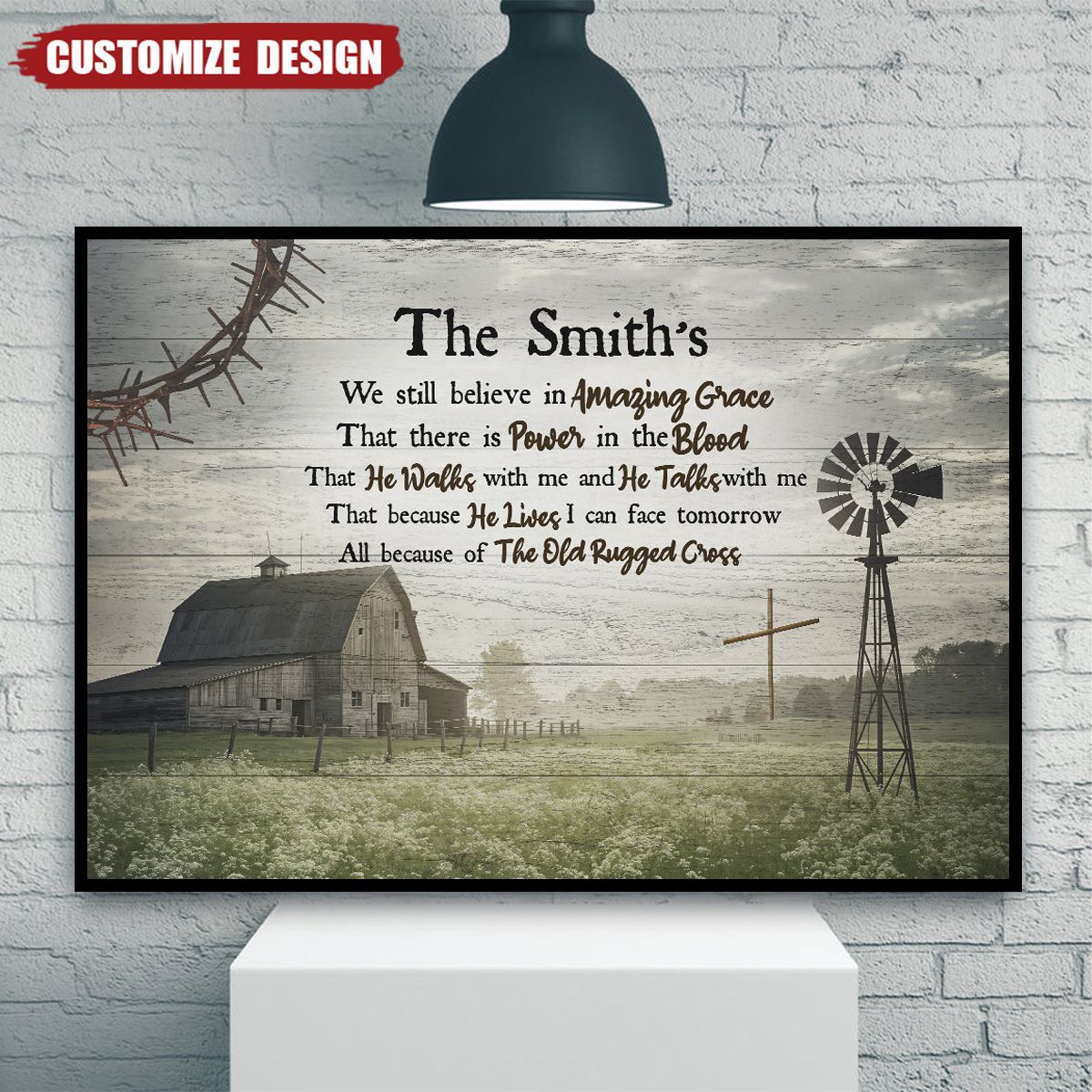 Personalized Amazing Grace Premium Poster