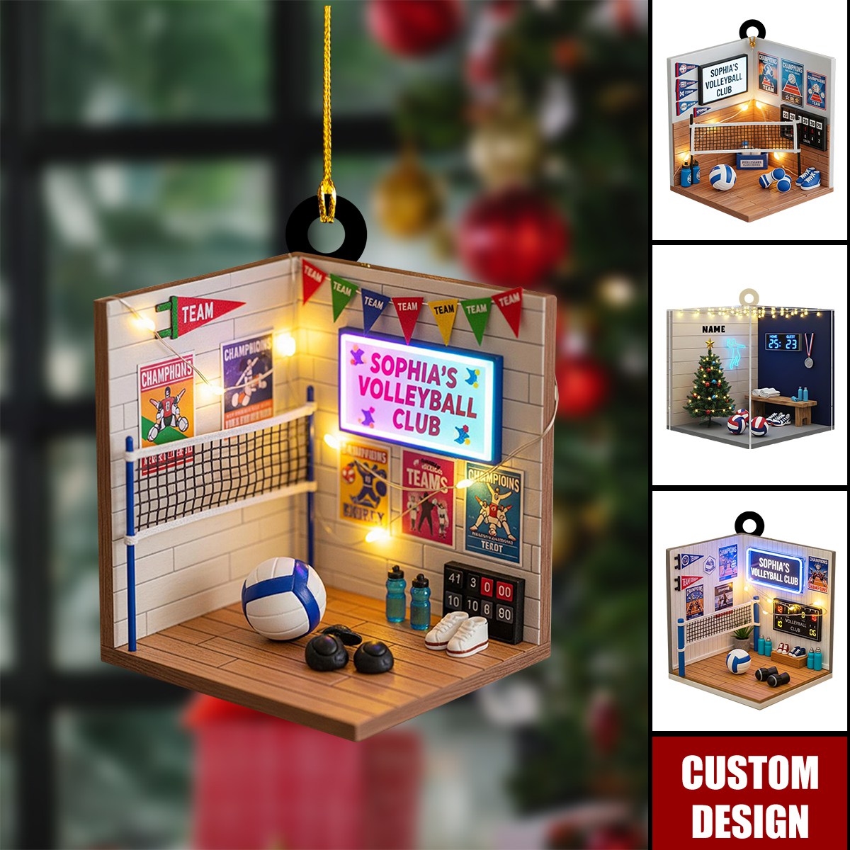 Personalized Volleyball Club Christmas  Ornament - Gift For Volleyball Player, Volleyball Team