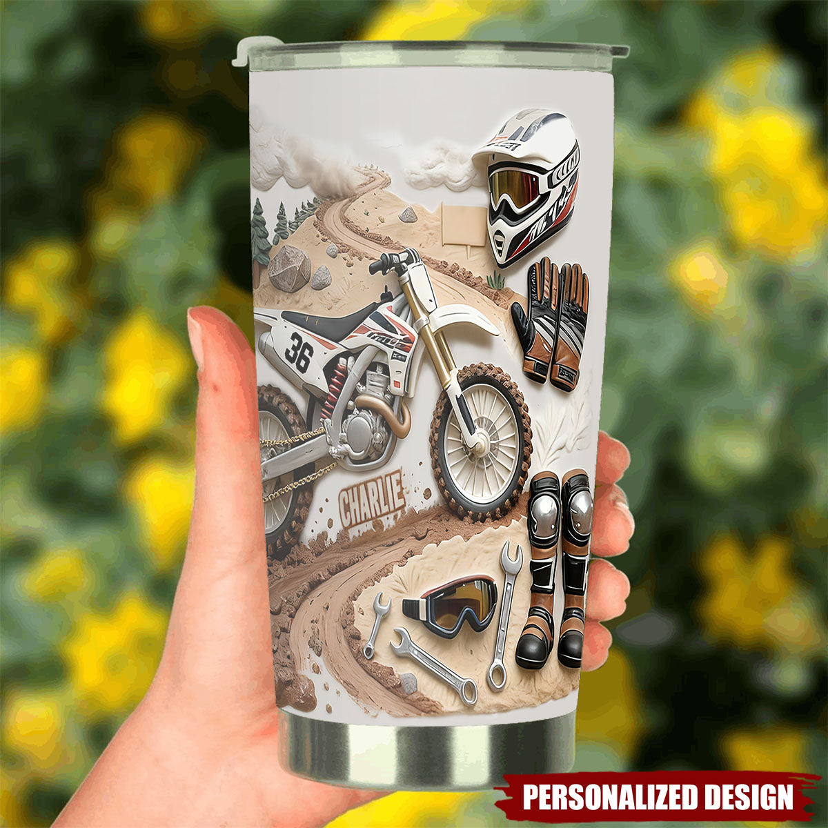 Cool Dirt Bike,Motocross-Personalized Dirt Bike Tumbler