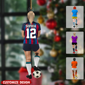 Personalized Soccer Player Christmas Ornament - Gift For Soccer Player Soccer Lovers