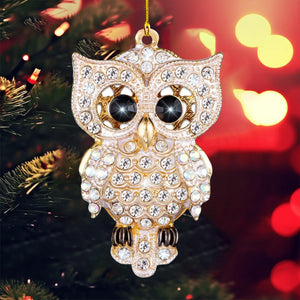 Owl Christmas Ornament 2025 - Owl Ornament for Christmas Tree Decorations Acrylic Ornaments for Kids Adults