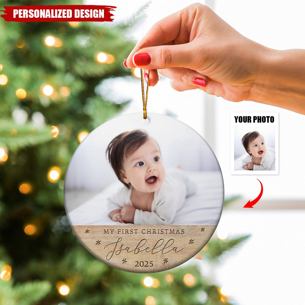 2025 New Release Personalized Baby’s First Christmas Ornament-Baby Holiday Keepsake