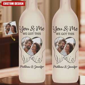 Personalized Anniversary Wedding Bottle Lamp - Gifts For Husband And Wife, Him And Her