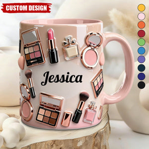 Personalized Makeup Accent Mug -Gift For Makeup Artist