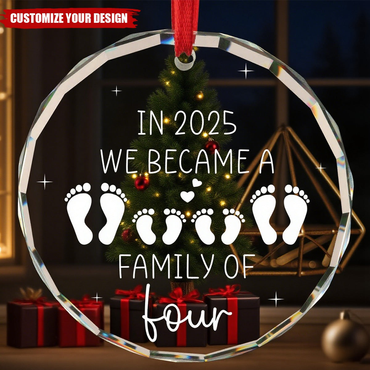 Newborn Baby Gifts for Couples in 2025 We Became a Family of Three Baby's First Christmas Ornament First Time Parents Mom Dad Gifts