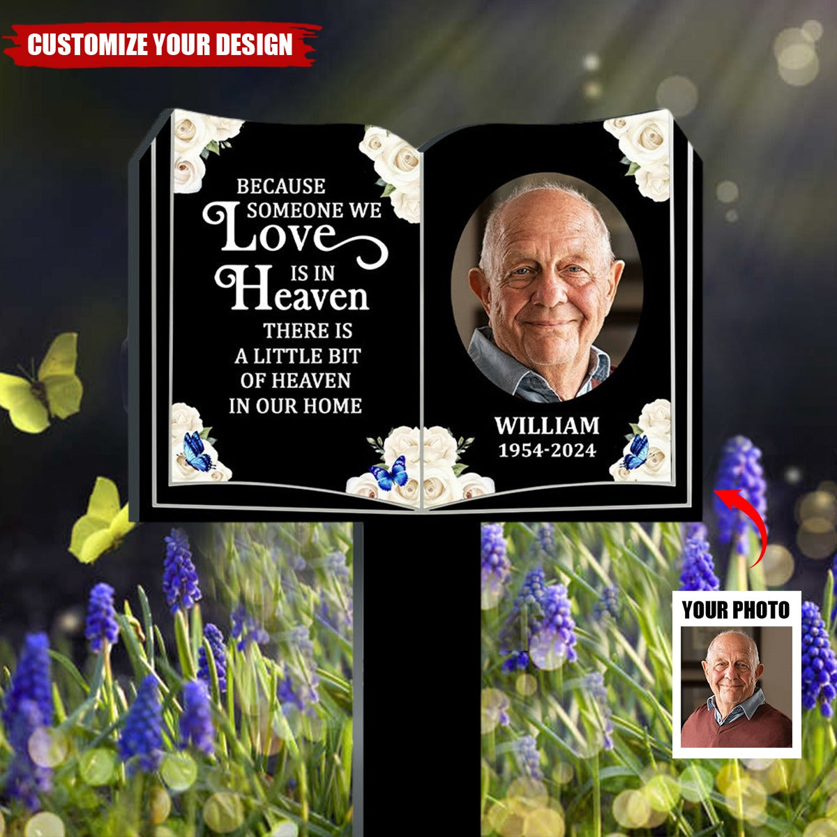 Because Someone We Love Is In Heaven - Personalized Custom Acrylic Garden Stake