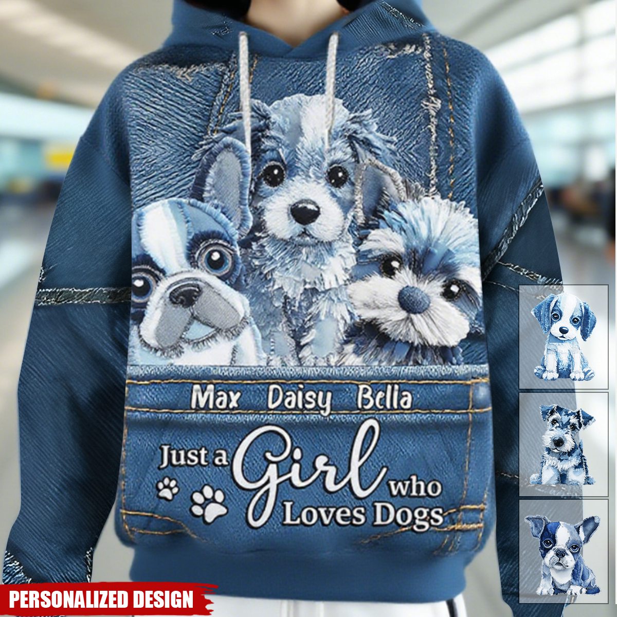 Just A Girl Who Loves Dog-Personalized Dog Hoodie