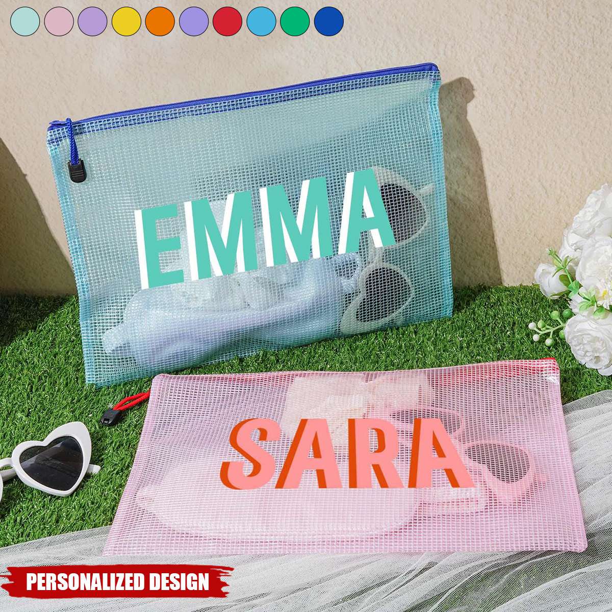 Personalized Beach Pouch/Waterproof Pool Bag-Gift For Beach Lovers