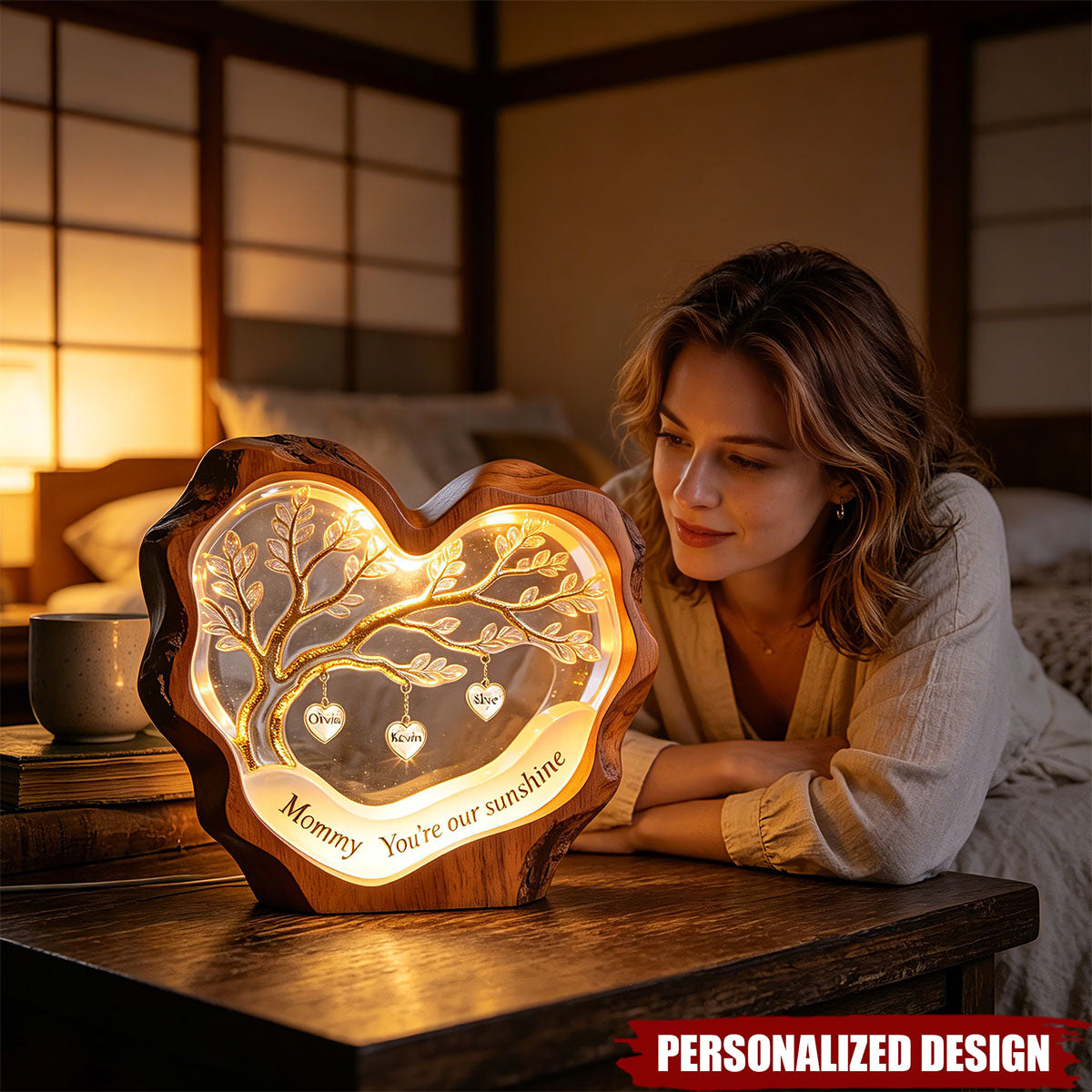 Sweet Little Love Heart Light Box-Personalized Gifts For Mom