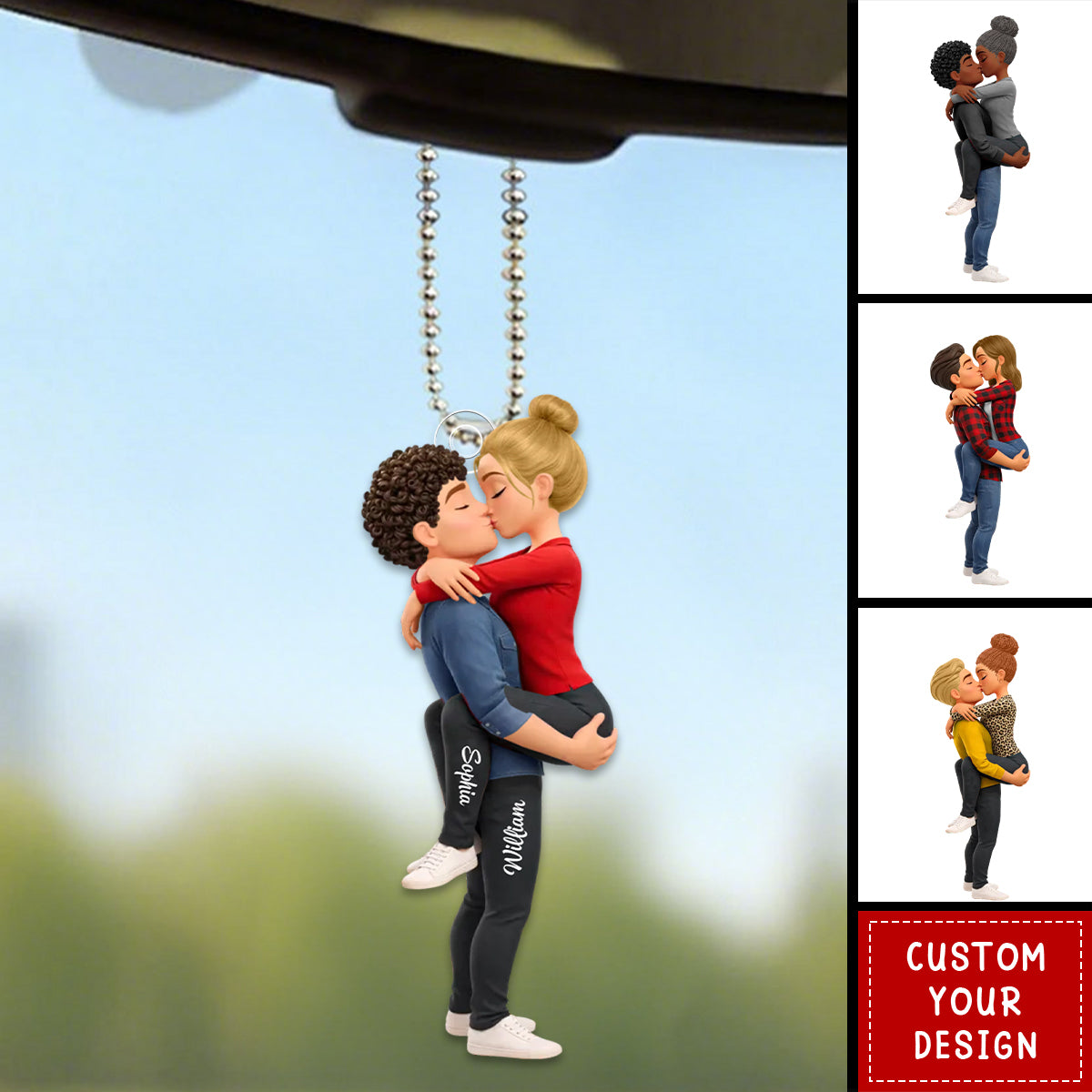 You Are The Missing Piece To My Heart - Personalized Acrylic Car Ornament - Anniversary, Valentine's Day Gift, Gift For Him, Gift For Her