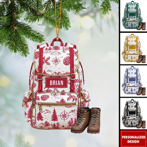 Personalized Backpack Christmas Ornament-Gift for Traveler
