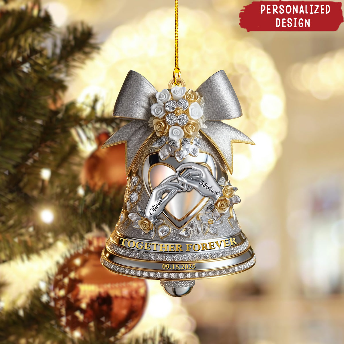 Together Forever - Personalized Couple Ornament