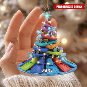 Personalized Swimming Christmas Tree Gift for Swimmers