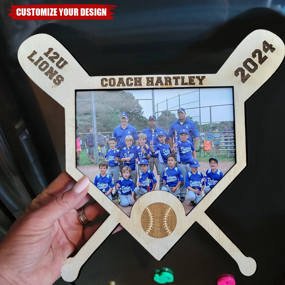 Personalized Photo Plaque for Baseball Lovers, Season End Gift for Baseball or Softball Coach