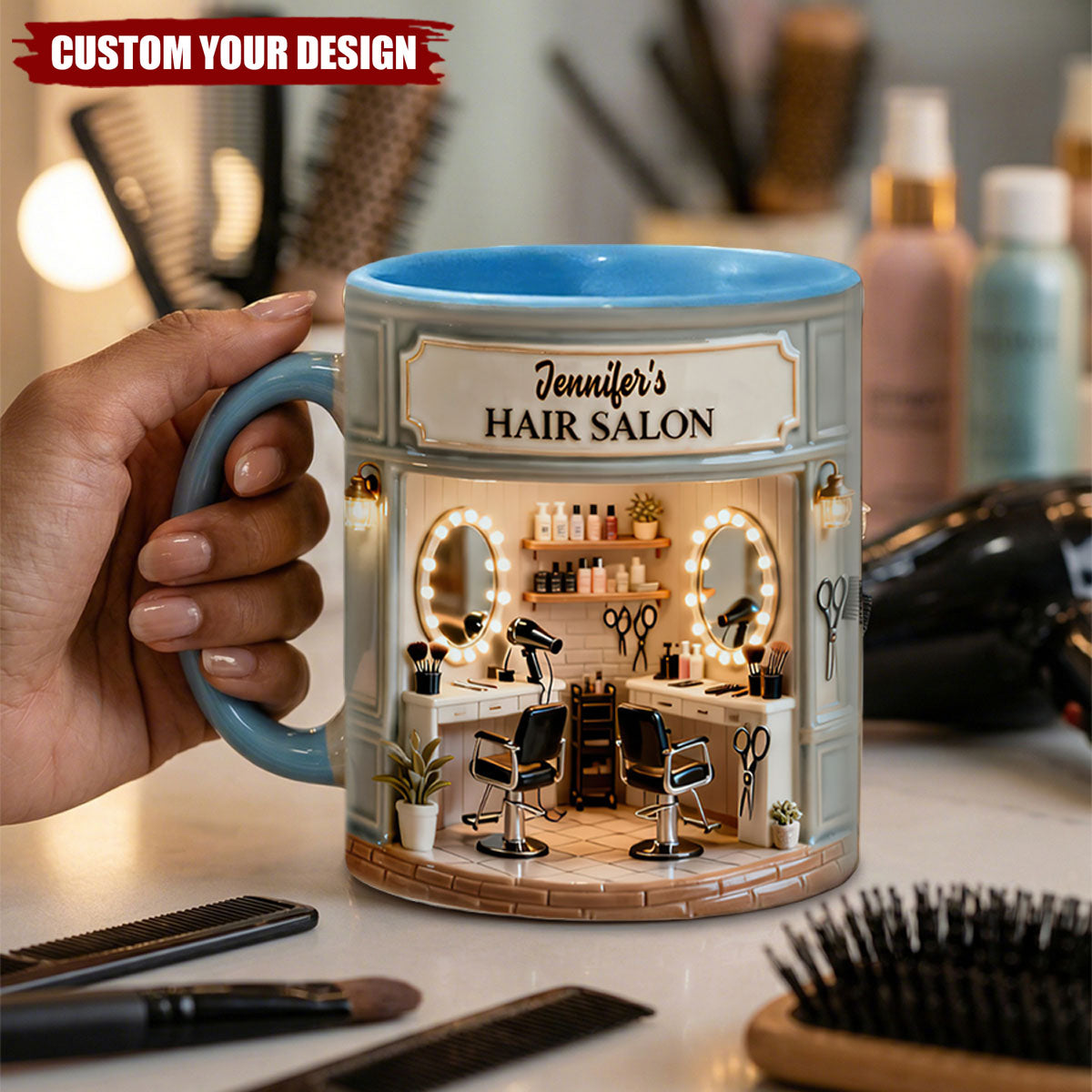 Proud Hair Stylist - Personalized Hairdresser Accent Mug