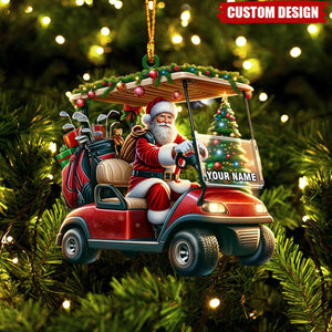 Santa Coming Home Decor Christmas Ornament, Personalized Ornament