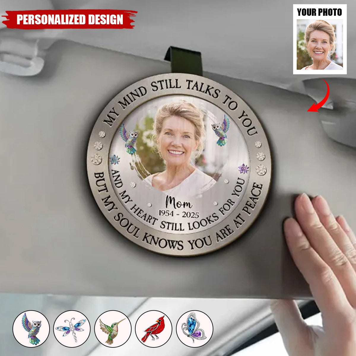 My Mind Still Talks To You-Personalized Car Visor Clip