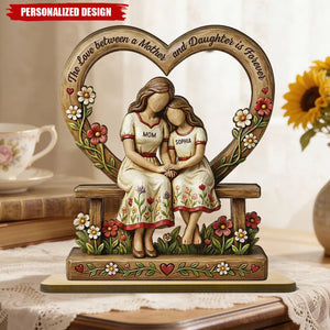 Rooted in Love Mother Daughters-Personalized Wooden Plaque-Gift For Mom