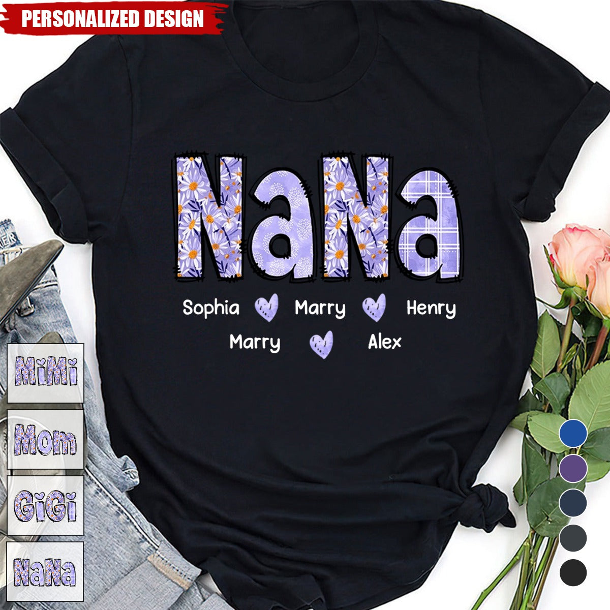 Personalized Grandma T-Shirt-Gift For Grandma
