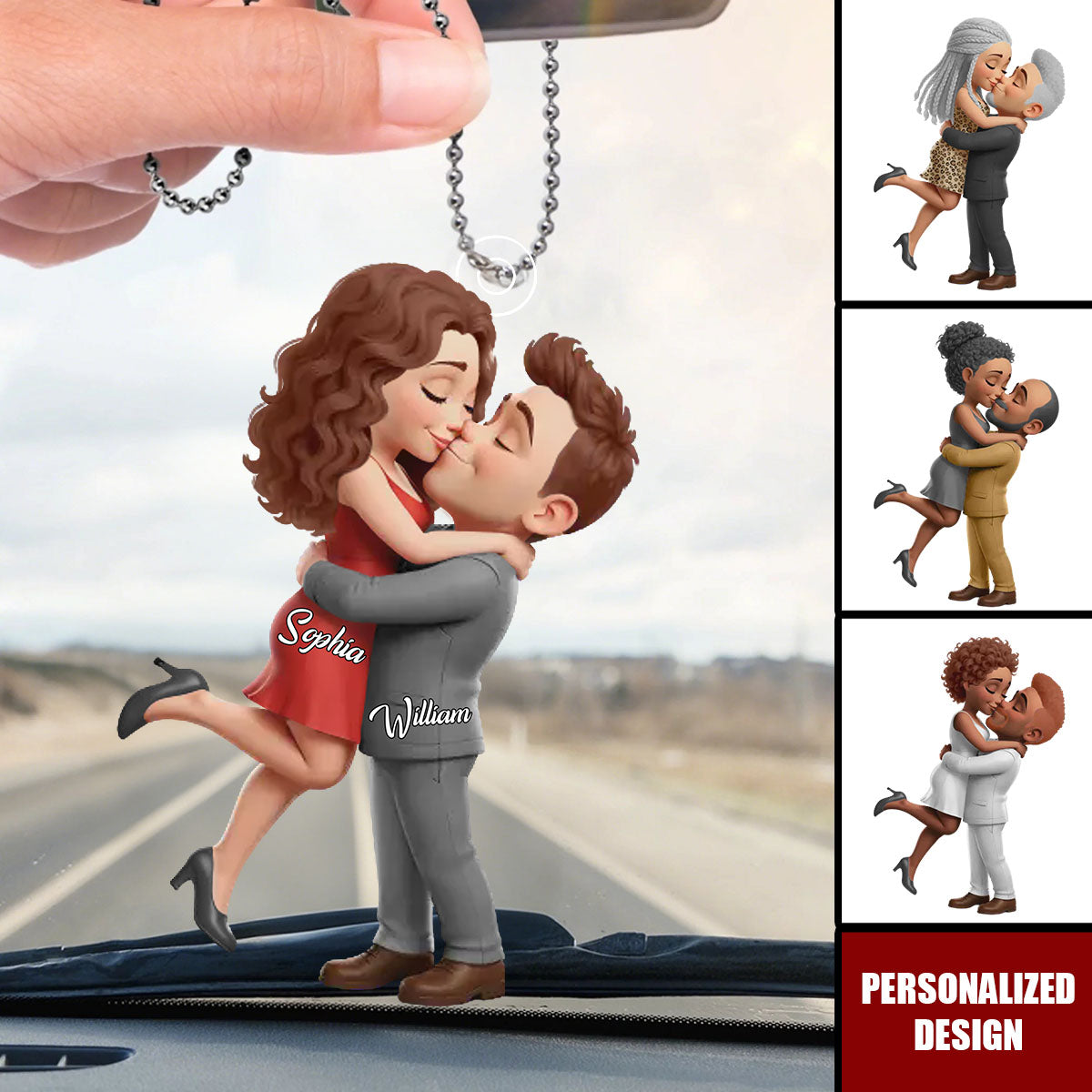 Personalized Anniversary Wedding Car Ornament Gifts For Husband And Wife