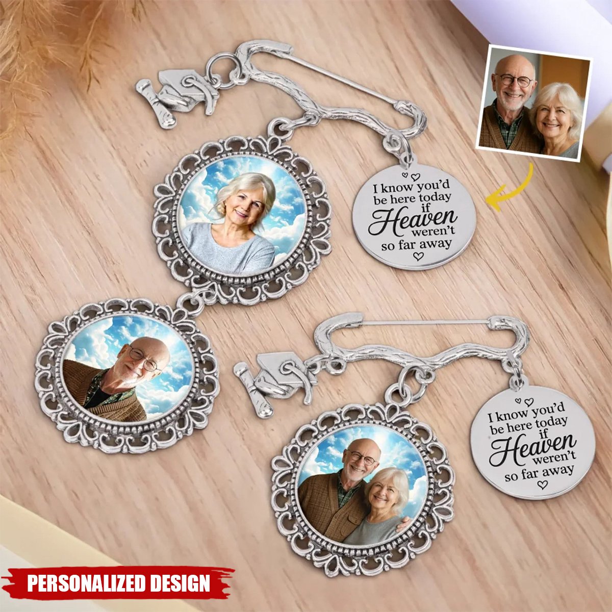 Still With Us, Always-Personalized Graduation Tassel Pin-Gift For Family Members