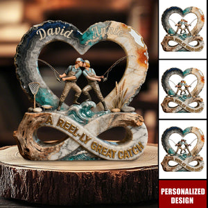 Personalized Fishing Couple Great Catch Acrylic Plaque-Gift For Fishing Couple