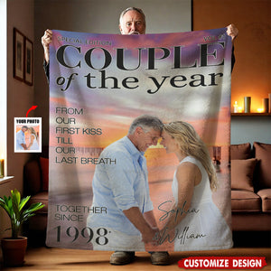 Personalized Couple Keepsake Blanket  - Choosing You Feels So Right Design