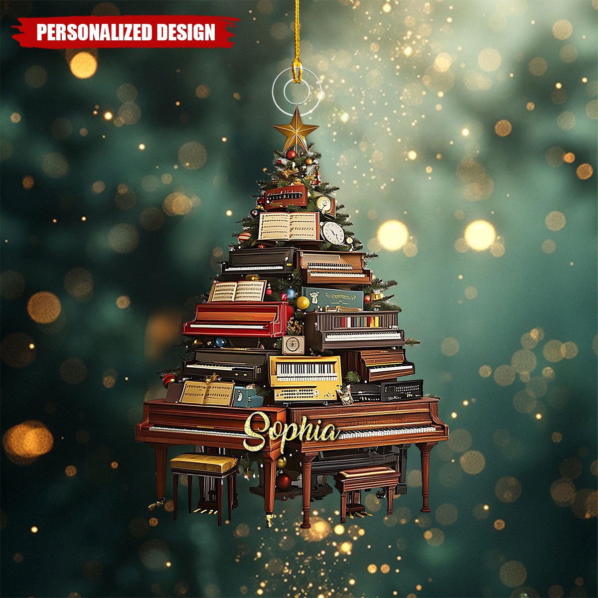 Personalized Piano Ornament-Gift For Music Lovers-2024 New Release