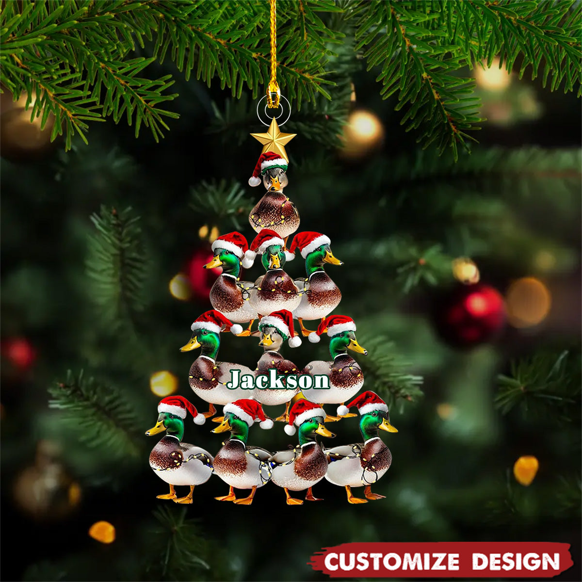 Personalized Hunting Mallard Duck Ornament -Gift For Hunters- 2024 New Release