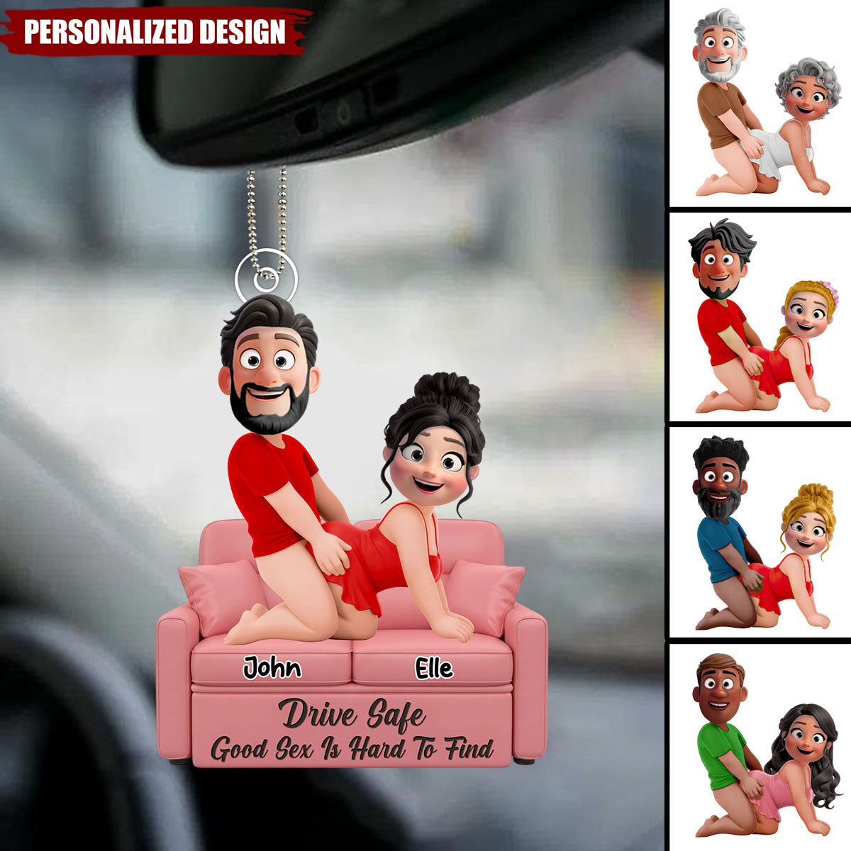 Personalized Couple Car Ornament-Gifts For Couple