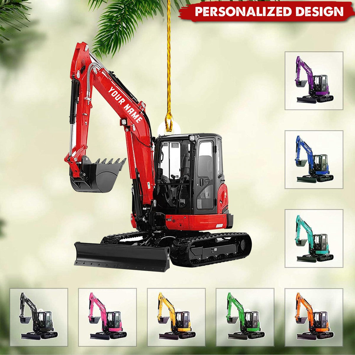Personalized Excavator Heavy Equipment Ornament-2024 New Release