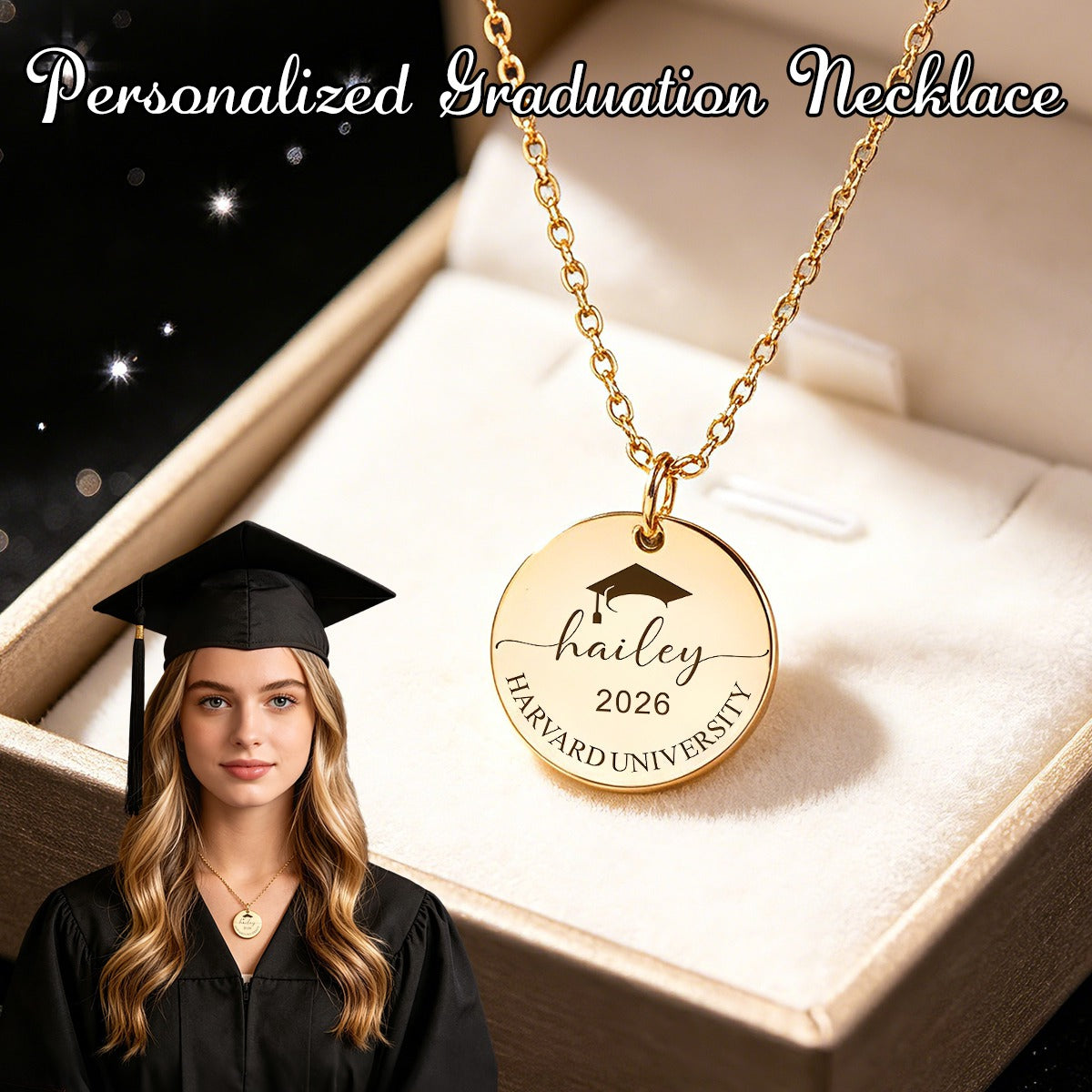 Personalized Graduation Necklace-Memorial Gifts