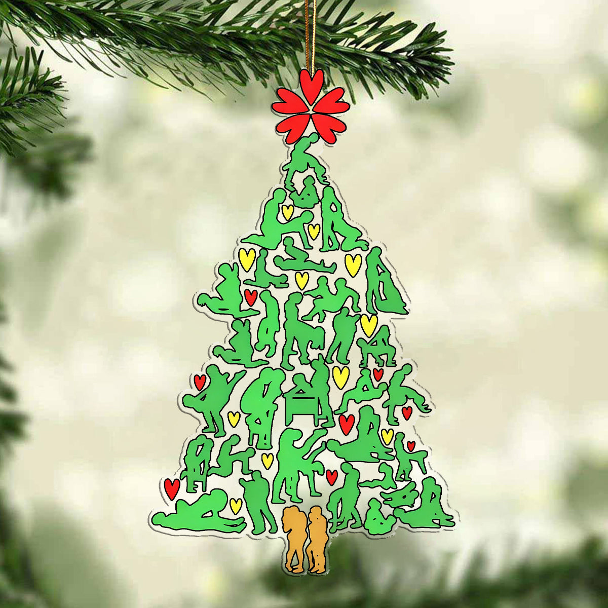 Funny Naughty Tree Christmas Acrylic Ornament