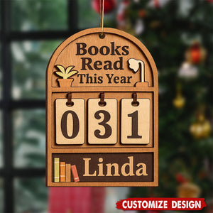 Book Counter Ornament, Books Read This Year Gift, Book Lover Gift, Bookshelf Decor, Bookish Library Decor, Bookworm, Reading Challenge Gifts