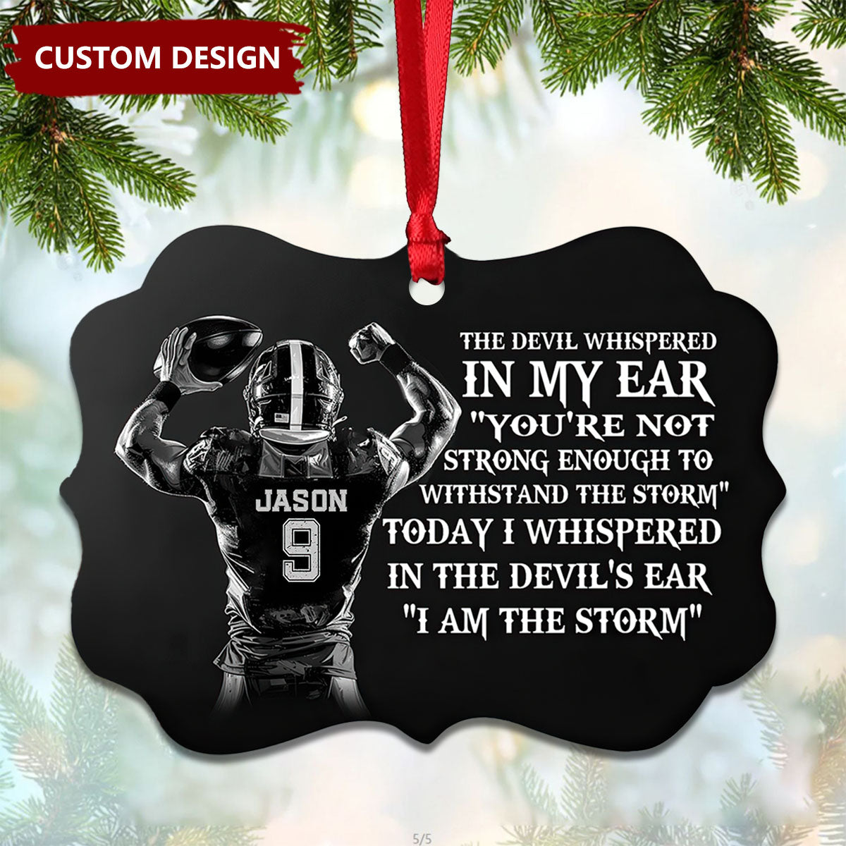 I Am The Storm - Personalized Football Boy Christmas Ornament, Gifts For Football Lovers - 2024 New Release