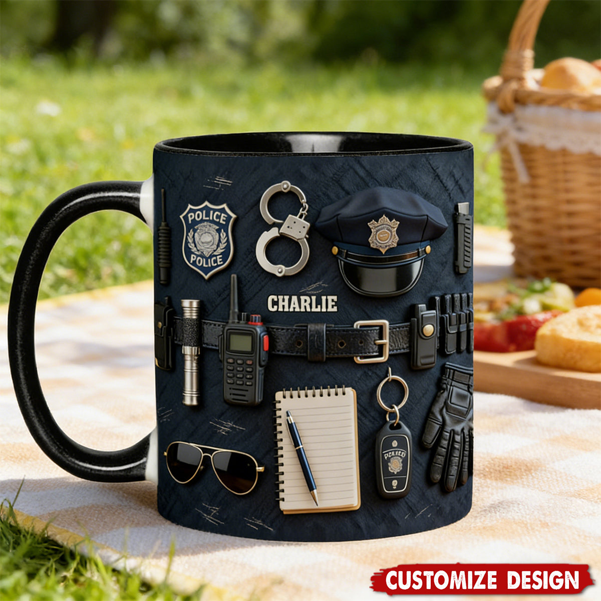 Police Officer - Personalized Police Officer Accent Mug