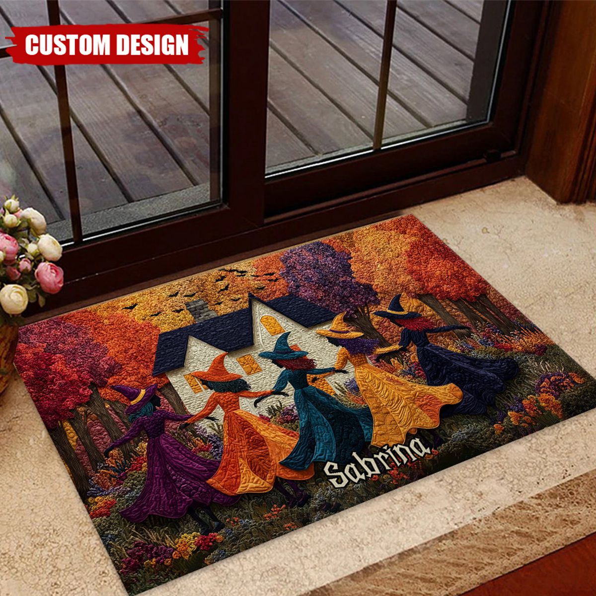 Dancing Witches - Personalized Witch Doormat