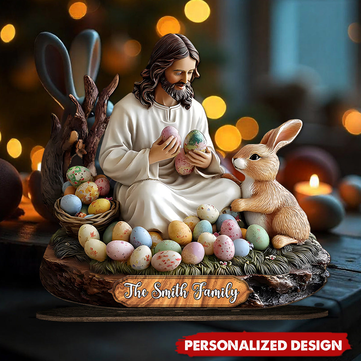 He Is Risen-Personalized Christian Big Freestanding