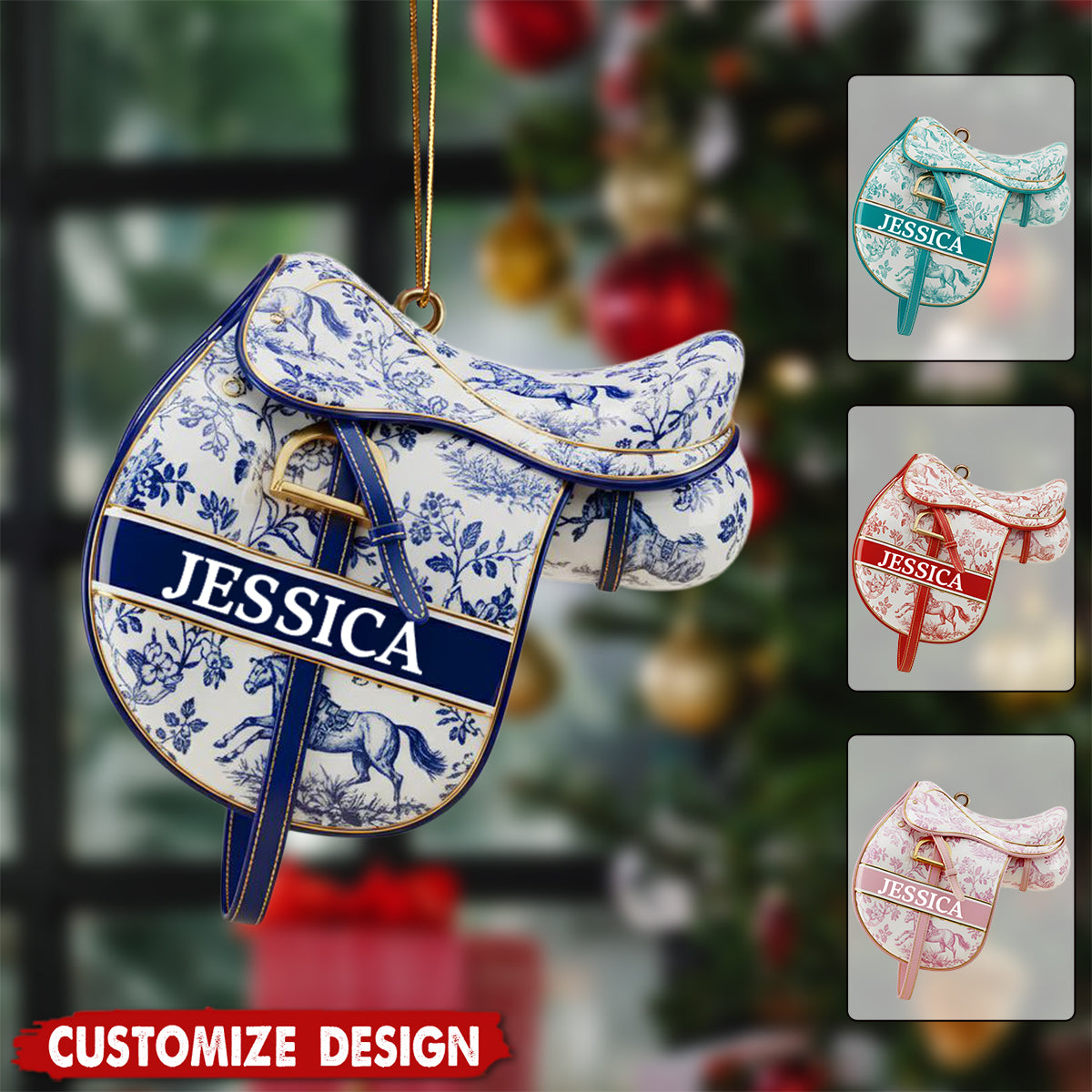 Personalized Saddle Christmas Ornament - Gift For Horse Lovers