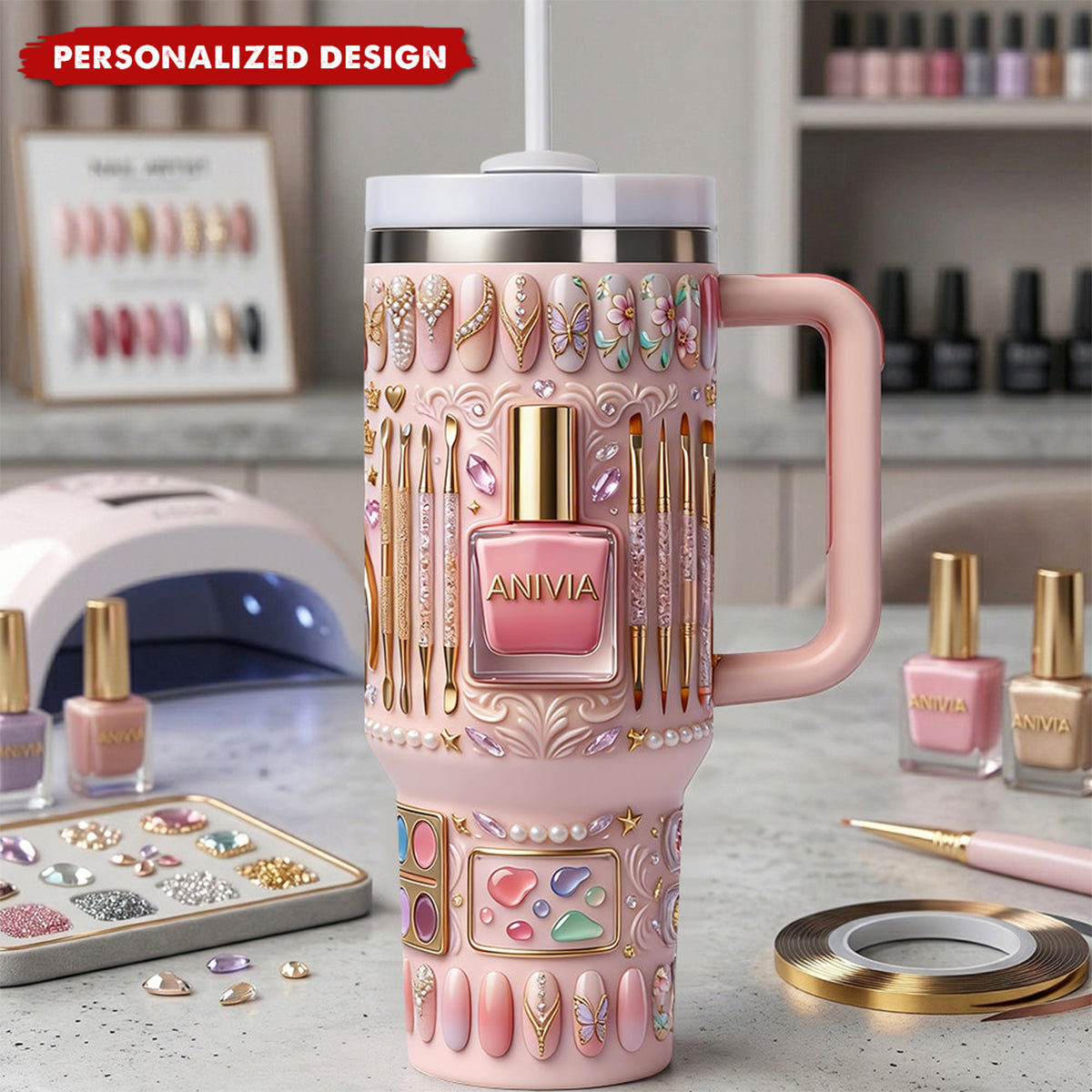 Personalized Nail Artist Tumbler-Gifts For Her