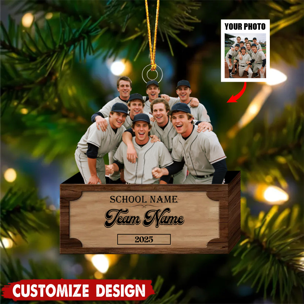 Personalized Baseball Ornament - Gift For Baseball Lovers