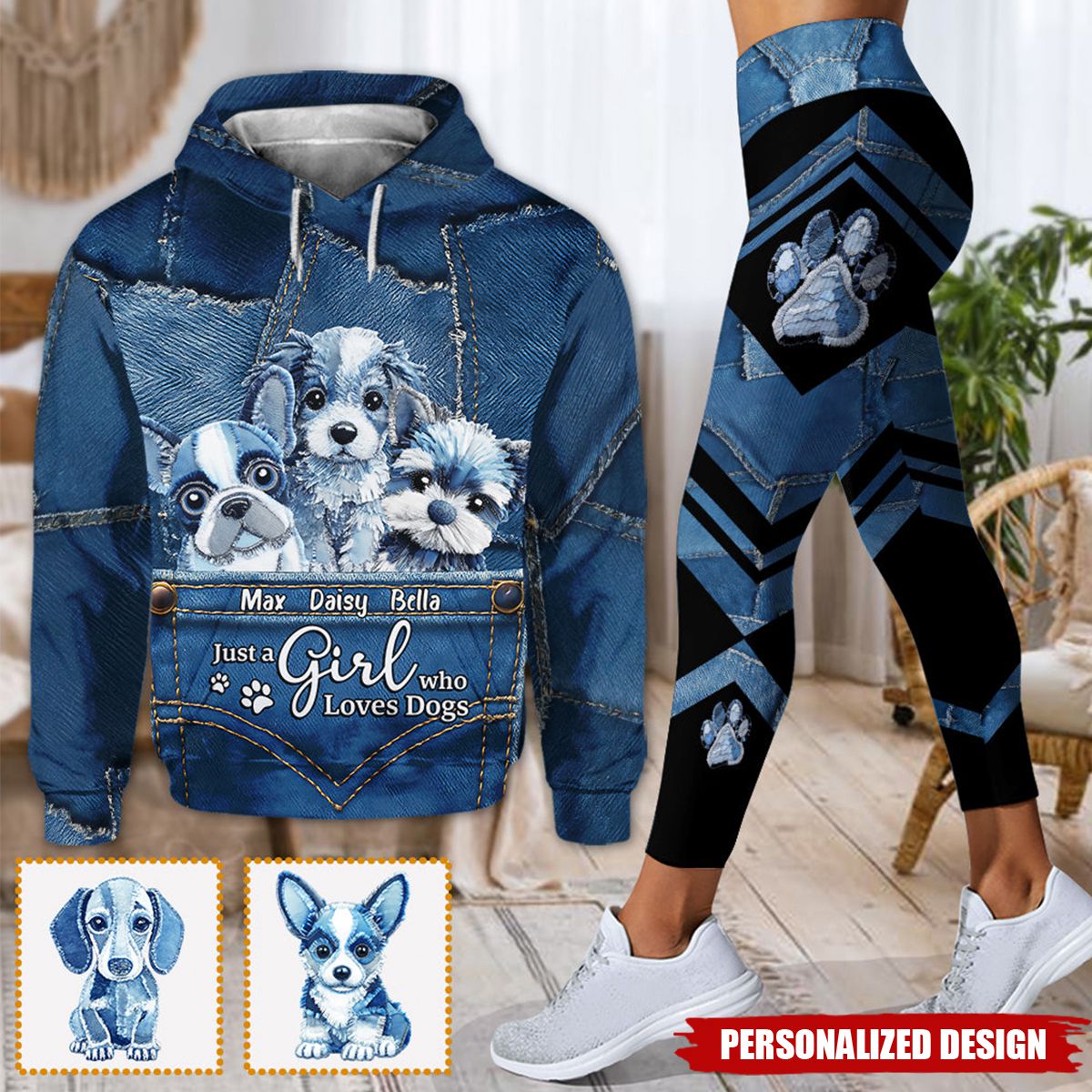 Just A Girl Who Loves Dog-Personalized Dog Hoodie