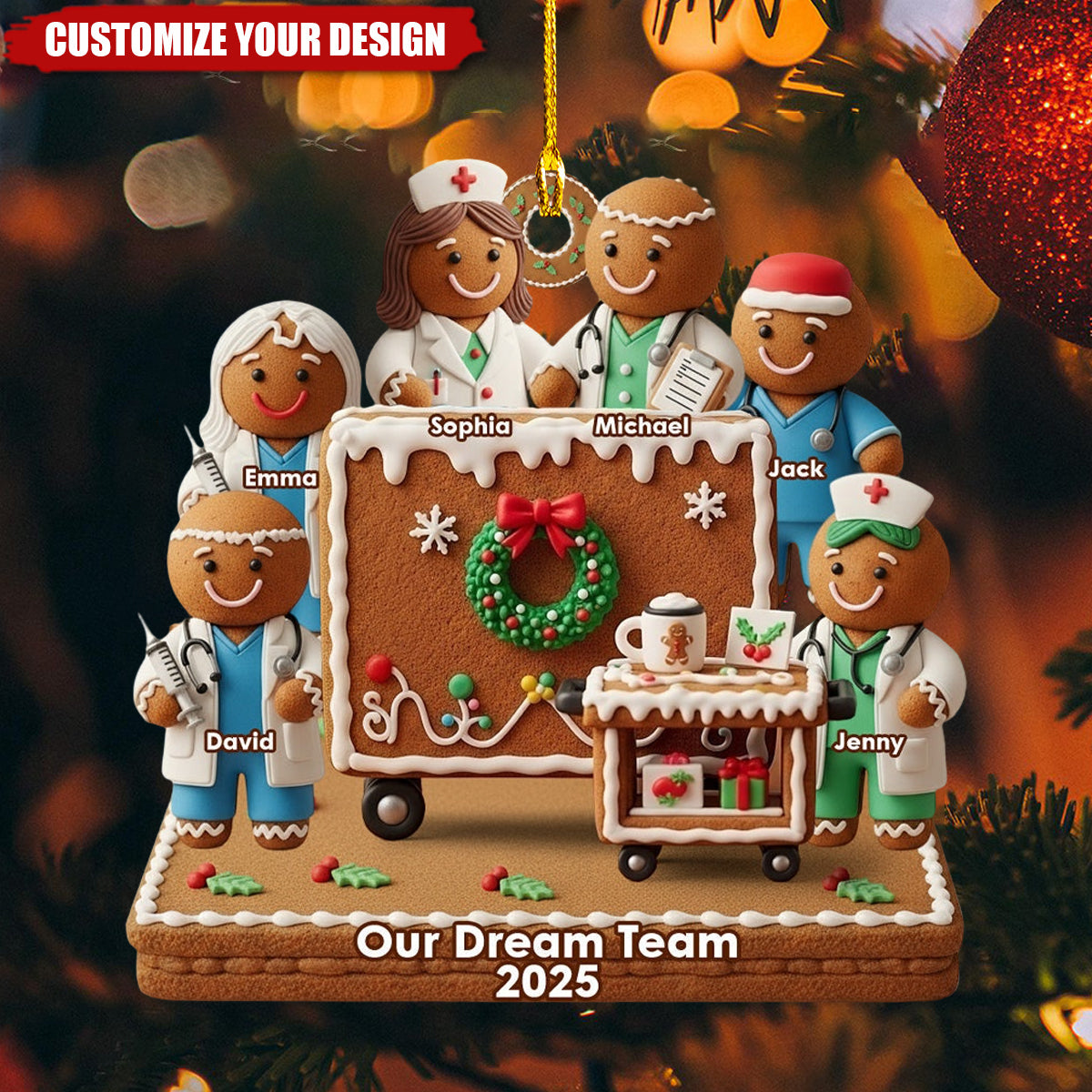 Hospital Dream Team - Personalized Nurse Acrylic Ornament