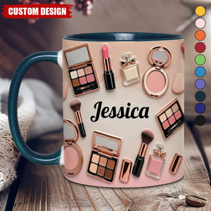 Personalized Makeup Accent Mug -Gift For Makeup Artist