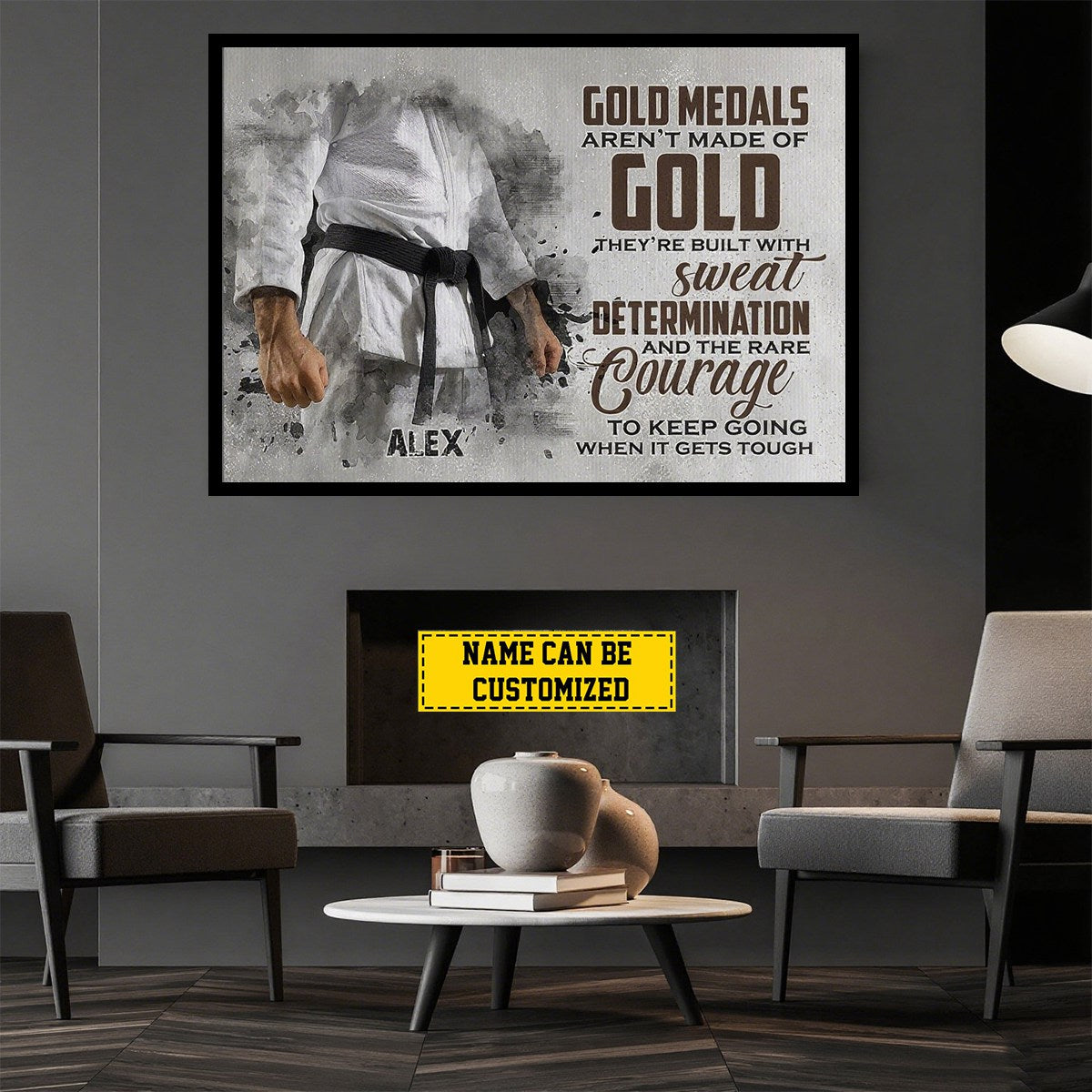 Personalized Jiu Jitsu Man Canvas Painting, Gold Medals Aren't Made Of Gold Wall Art Decor, Poster Gift For Jiu Jitsu Lovers