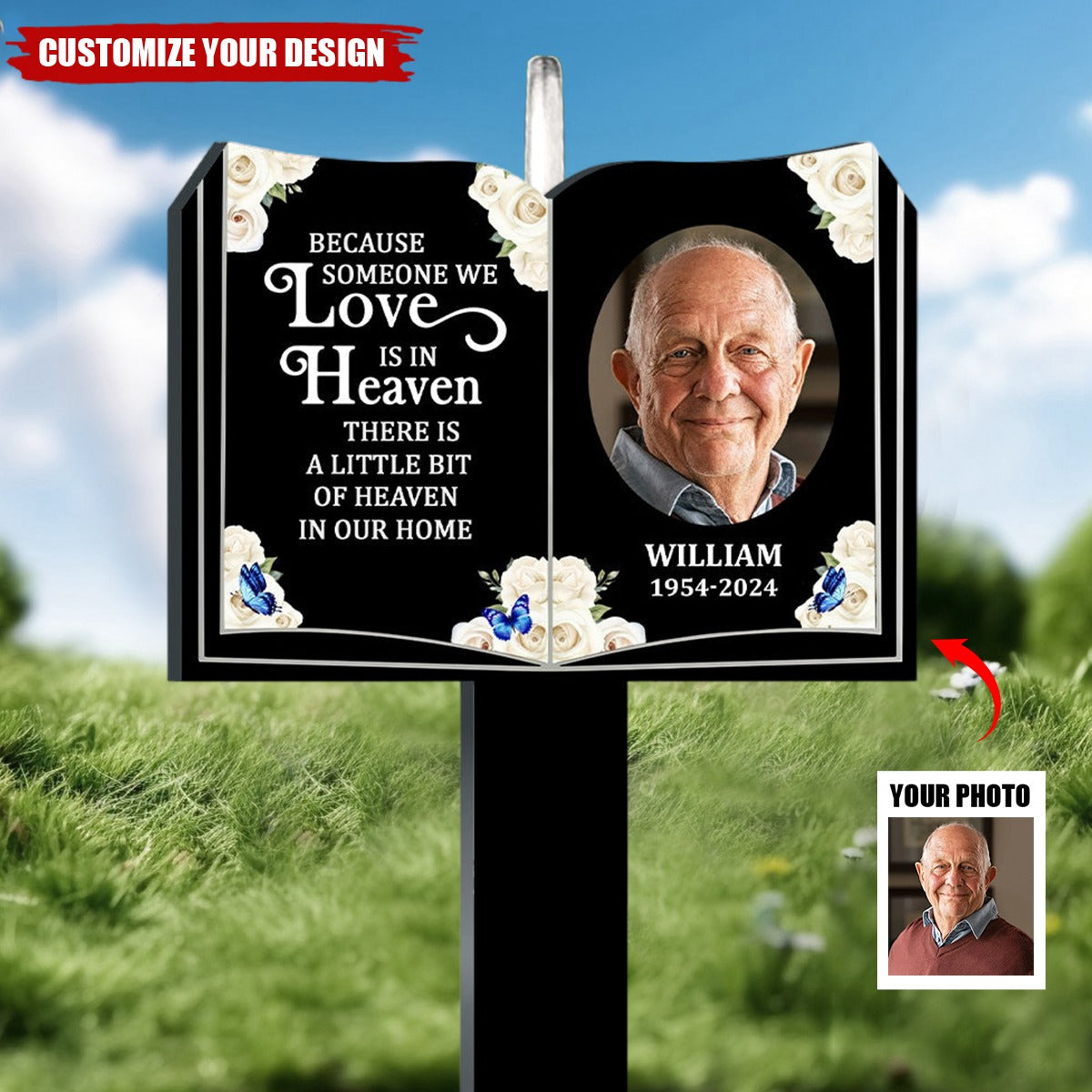 Because Someone We Love Is In Heaven - Personalized Custom Acrylic Garden Stake