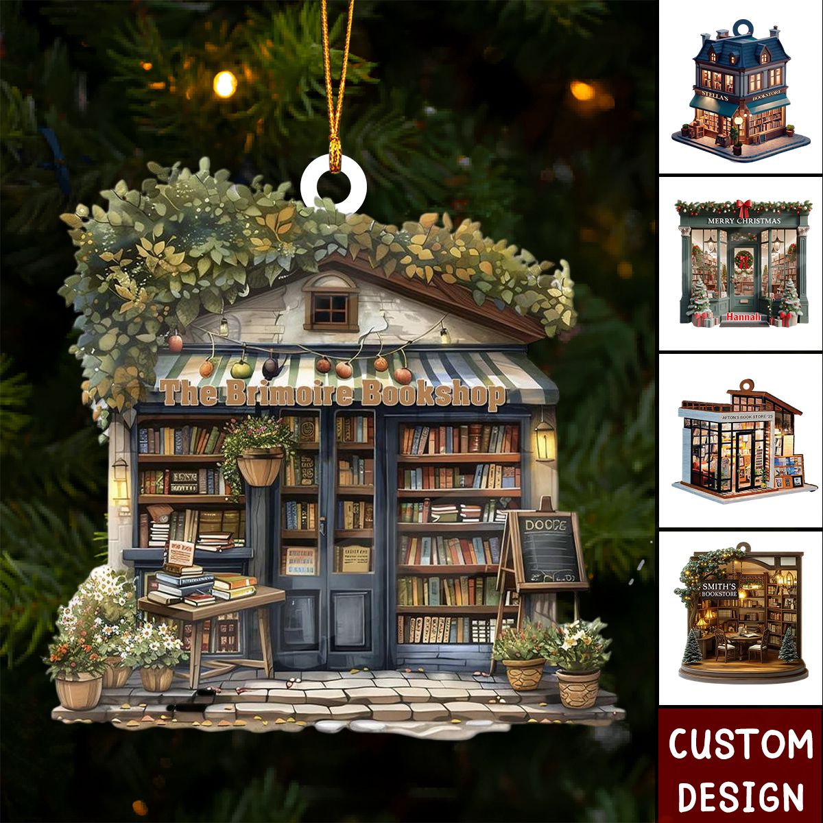 2024 New Release Personalized Bookstore Christmas Ornament - Gift For Book Lover