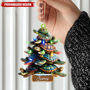 Personalized Sea Turtle Christmas Tree Ornament-Christmas Gift For Turtle Lover