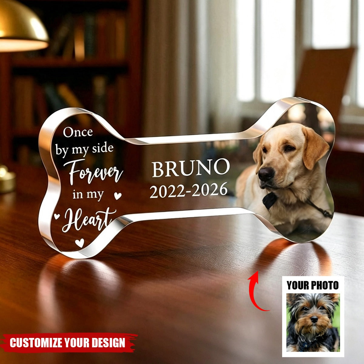 Personalized Pet Memorial Acrylic Plaque, Photo Pet Memorial Gift